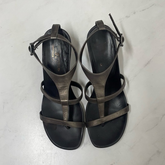 Donald J Pliner Y2K Size 8 Temira Metallic Sandals Formal Party - Picture 2 of 9